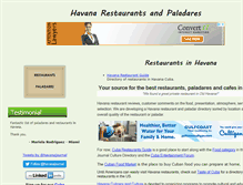Tablet Screenshot of havanarestaurants.com